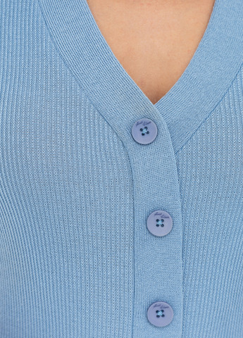 Голубая тонкая блуза с коротким рукавом SVTR