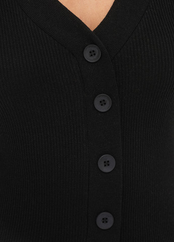 Чорна тонка блуза з коротким рукавом SVTR