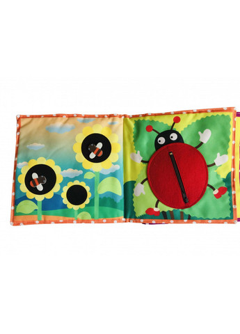 Текстильная развивающая книга для малышей "Солнышко" 22х22х6 см Bambini (259207513)