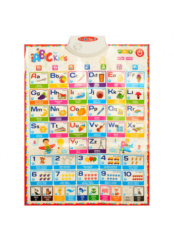 Интерактивный развивающий плакат ENG рус/англ языки 49х23х4 см Metr+ (259212815)