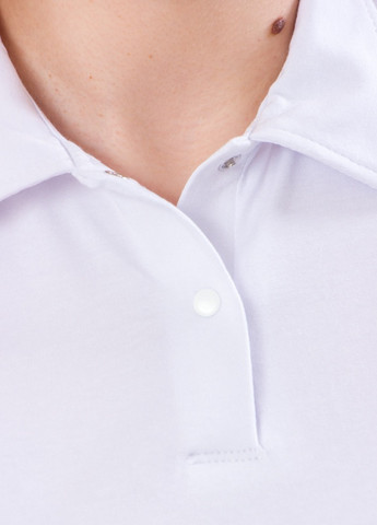 Біла літня футболка-поло жіноча білий носи своє (8137-036-v1) Носи своє