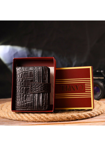 Чоловічий шкіряний гаманець 10,6х9х1 см Canpellini (259245237)