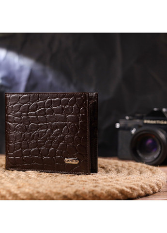 Мужской кожаный кошелек 11,5х9,8х1 см Canpellini (259244274)