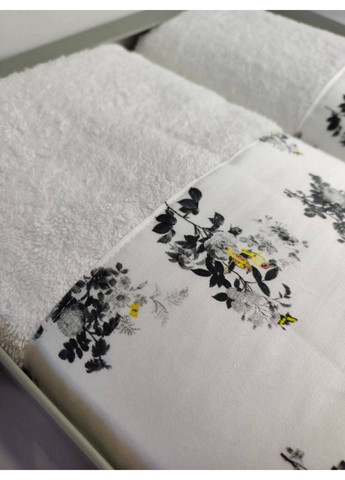 Подарунковий набір рушників для ванної Vitage 50х90 см + 70х140 см Belizza білий