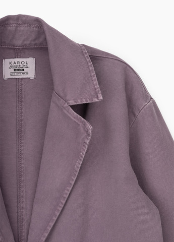 Фиолетовый женский пиджак джинсовый Karol однотонный - демисезонный