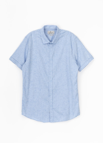 Голубой повседневный рубашка однотонная Stendo