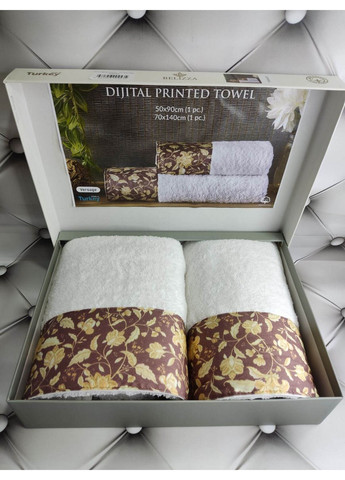 Подарочный набор полотенец для ванной Versage 50х90 см + 70х140 см Belizza белый