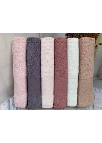 Набір бавовняних рушників для ванної Purry Cotton Belinda (6 штук) 70х140 см Sikel комбінований