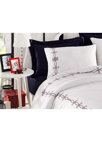 Комплект постільної білизни Viola з вишивкою Евро Dantela Vita (259245488)