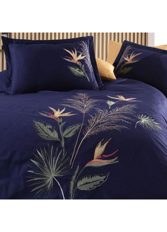 Постельное белье Starlice Blue с вышивкой Евро Dantela Vita (259247494)