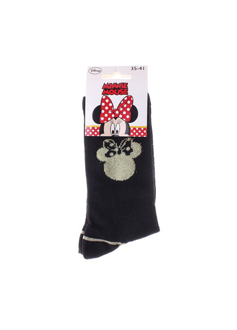 Чёрные носки minnie shadow of minnie's head knot 1-pack 35-41 black Disney (259296511)