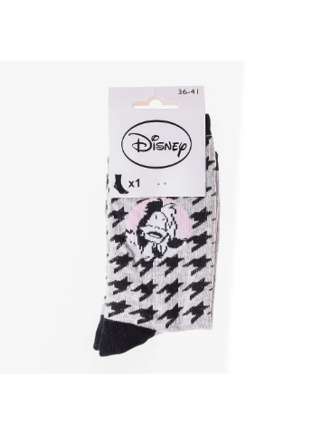 Серые носки vilaines cruella pied de poule 1-pack 36-41 gray Disney (259296497)