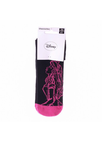 Чорні шкарпетки princess aurore 1-pack 36-41 black/purple Disney (259296498)