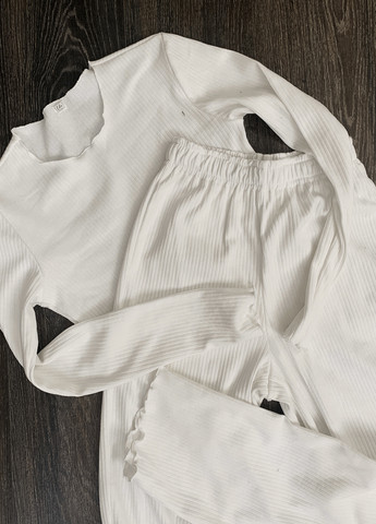Молочна всесезон молочна бавовняна піжама (домашній костюм) лонгслив + брюки Catin