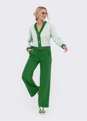 зелений костюм з кофтою в смужку Dressa (259261927)