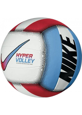 М'яч волейбольний HYPERVOLLEY 18P білий, блакитний, червоний 5 Nike (259296685)