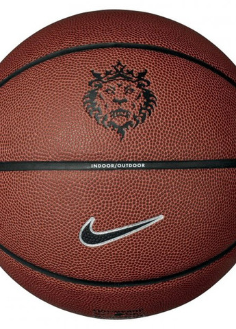М'яч баскетбольний All Court 8P 2.0 LeBron James р. 7 Amber/Black/Metallic Silver/Black Nike (259296638)