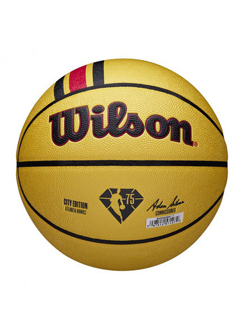 М'яч бакетбольний NBA TEAM CITY COLLECTOR BSKT ATL HAWKS Size 7 WZ4003901XB7 Wilson (259296350)