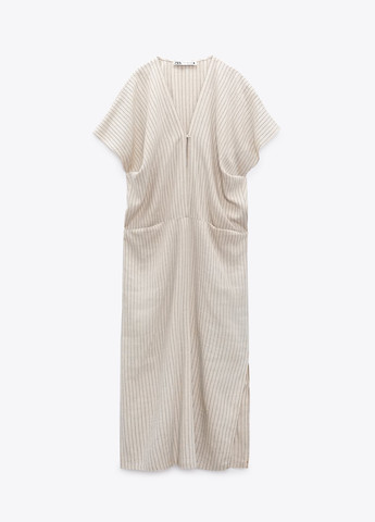Молочна повсякденний сукня Zara в смужку