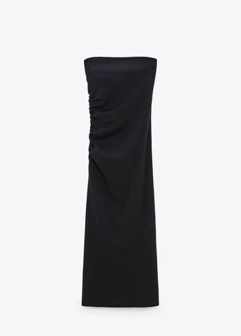 Чорна повсякденний сукня Zara однотонна
