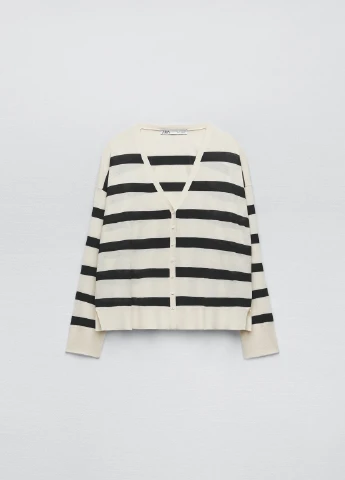 Белый демисезонный кардиган Zara
