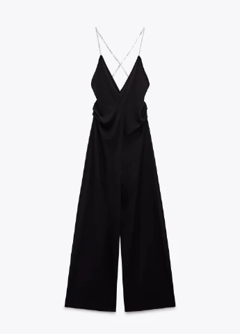 Комбінезон Zara однотонний чорний повсякденний