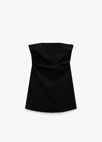 Чорна вечірня сукня Zara однотонна