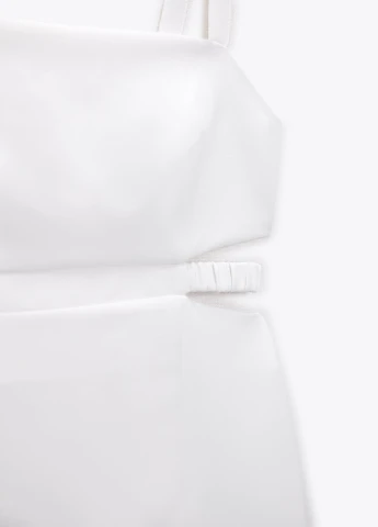 Білий святковий сукня Zara однотонна