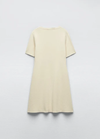 Бежева повсякденний сукня Zara однотонна