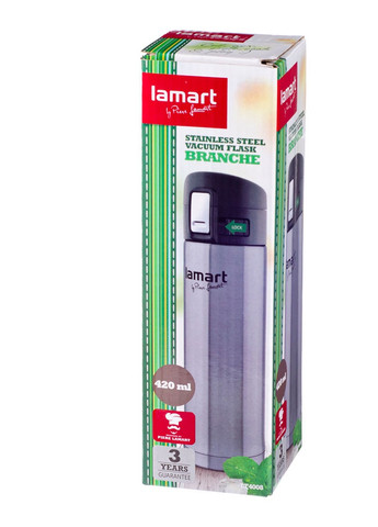 Термос 0,42 л BRANCHE сріблястий LT4008 Lamart (259297906)