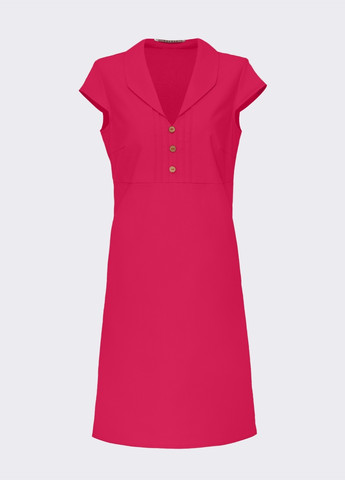 Рожева приталена сукня зі льна з рукавом "прильце" рожева Dressa