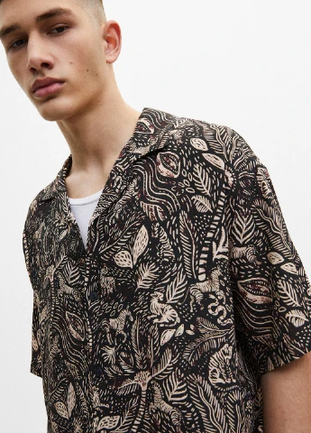 Черная рубашка Pull & Bear