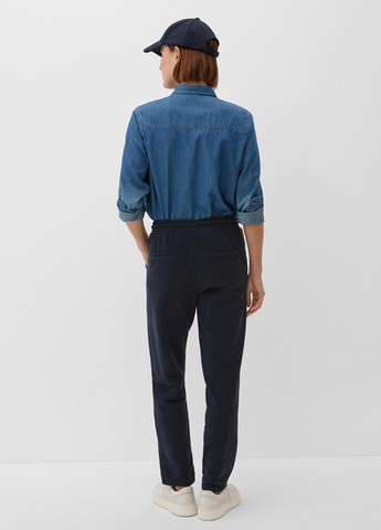 Темно-синие кэжуал демисезонные брюки S.Oliver