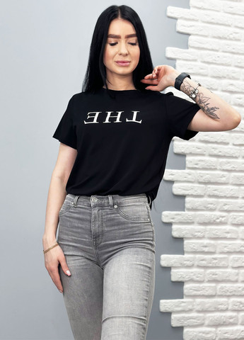 Трикотажна футболка с принтом Fashion Girl The - (259316668)