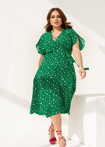 Зеленое кэжуал сукня Minova в горошек