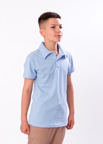 Блакитна літня футболка-поло для хлопчика блакитний носи своє (6210-091-v37) Носи своє