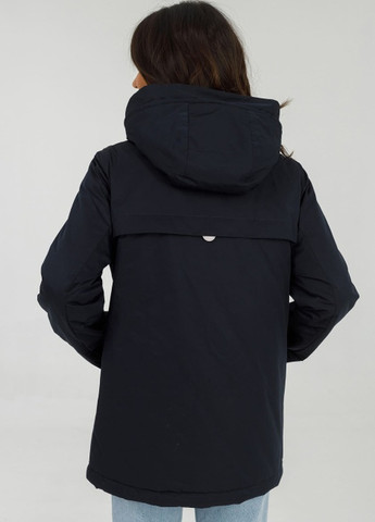 Темно-синя демісезонна двостороння куртка-парка батал 48р janie синій рожевий зифір Lora