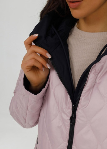 Темно-синя демісезонна двостороння куртка-парка батал 48р janie синій рожевий зифір Lora