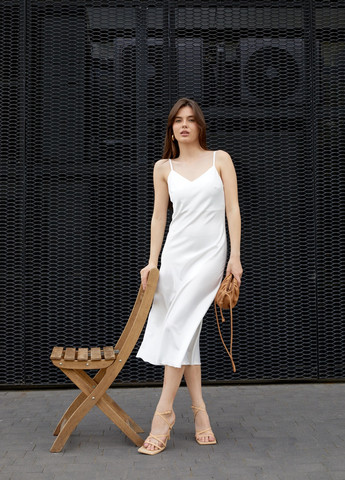 Білий кежуал сукня SL-ARTMON однотонна