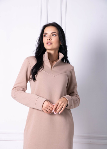 Бежева кежуал сукня Ри Мари однотонна