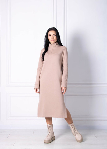 Бежева кежуал сукня Ри Мари однотонна