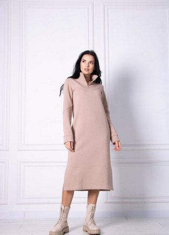 Бежева кежуал сукня Ри Мари однотонна