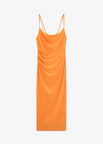 Помаранчева святковий сукня Zara однотонна
