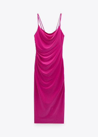 Фуксинова (кольору Фукія) святковий сукня Zara однотонна