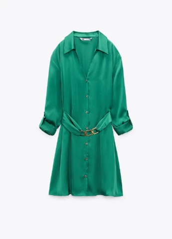 Зелена святковий сукня Zara однотонна
