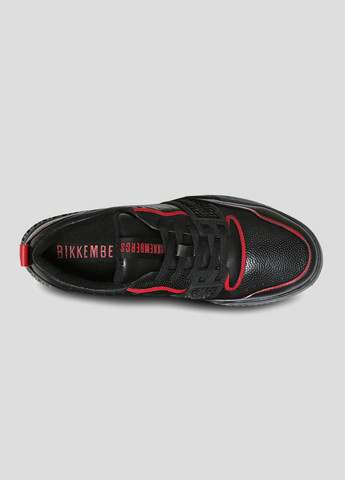 Черные демисезонные черные кожаные кроссовки Dirk Bikkembergs