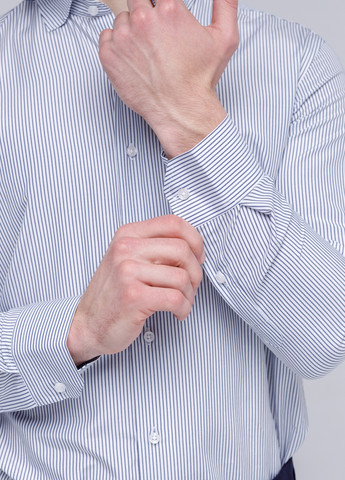 Белая кэжуал рубашка в полоску NAVI