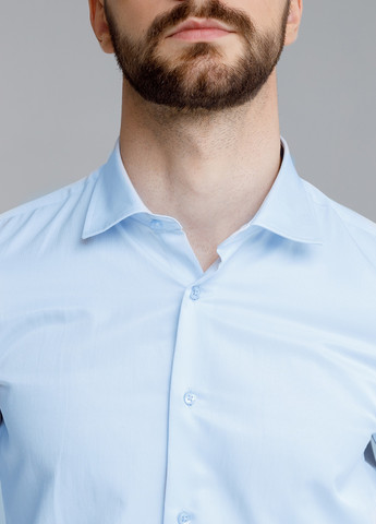 Голубой кэжуал рубашка однотонная NAVI
