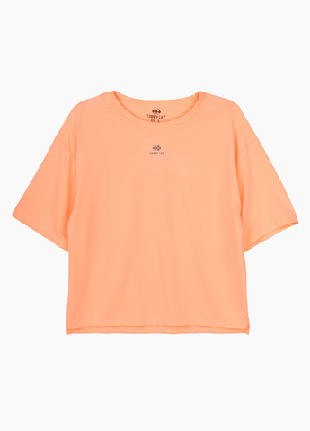 Оранжевая всесезон футболка фитнес Tommy Life
