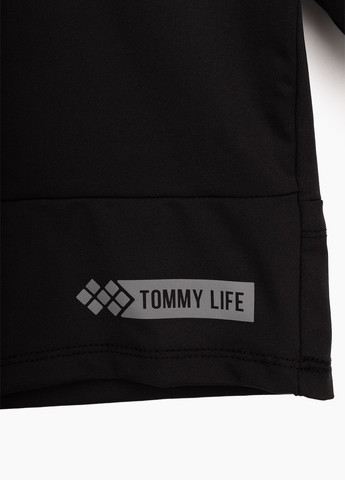 Чорна всесезон футболка фітнес Tommy Life